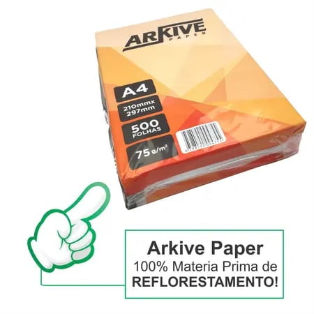 PAPEL SULFITE A4 PREMIUM ARKIVE PAPER 75G 500 FOLHAS